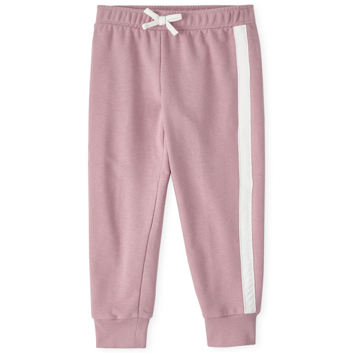 

Girls Active Side Stripe French Terry Jogger Pants - Pink - The Children's Place