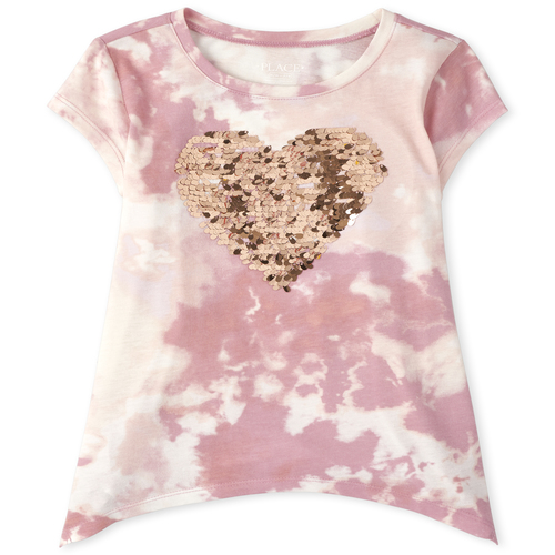 

Girls Heart Tie Dye Legging Top - Pink - The Children's Place