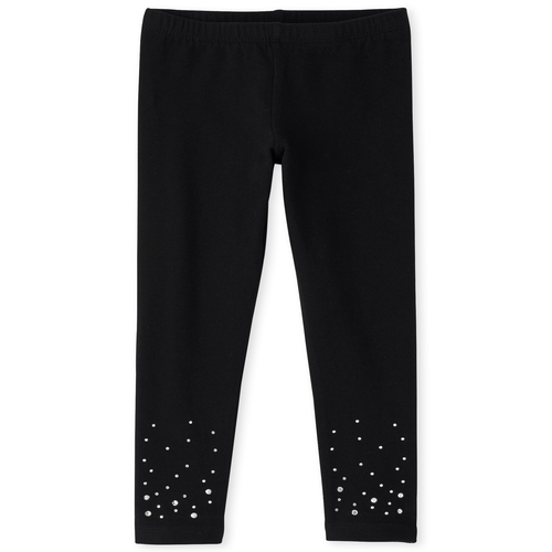 

Girls Studded Leggings - Black - The Children's Place