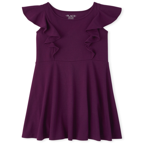

Girls Ruffle Dress - Purple - The Children's Place