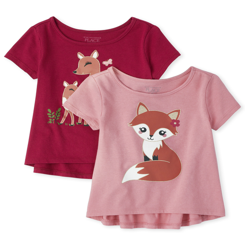 

s Toddler Glitter High Low Top 2-Pack - Pink - The Children's Place