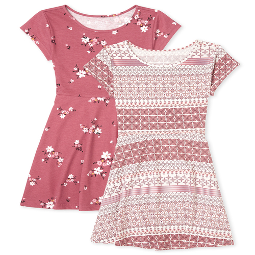 

Girls Print Skater Dress 2-Pack - Pink - The Children's Place
