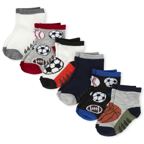 

s Toddler Boys Sports Midi Socks 6-Pack - Multi - The Children's Place