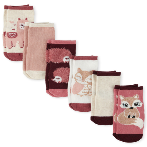 

s Toddler Critter Midi Socks 6-Pack - Multi - The Children's Place