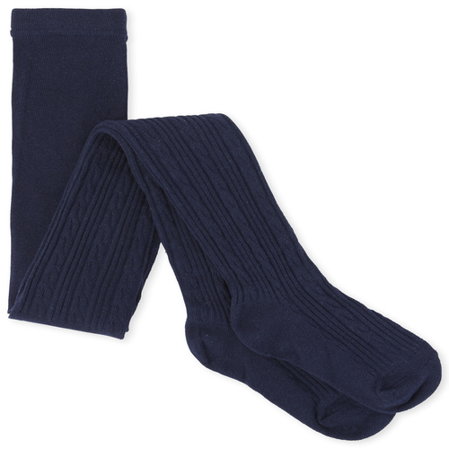 

Girls Cable Knit Tights - Blue - The Children's Place