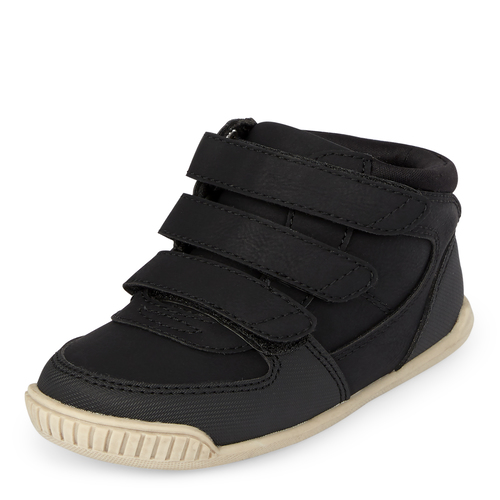 

Baby Boys Toddler Boys Strap Hi Top Sneakers - Black - The Children's Place