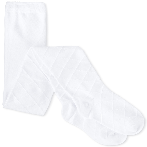 

Girls Diamond Pointelle Tights - White - The Children's Place