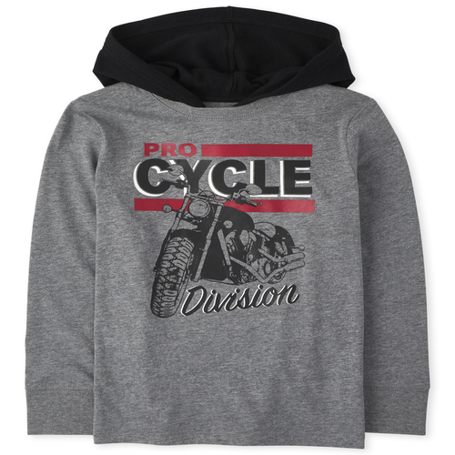 

s Boys Graphic Thermal Hoodie Top - Gray - The Children's Place
