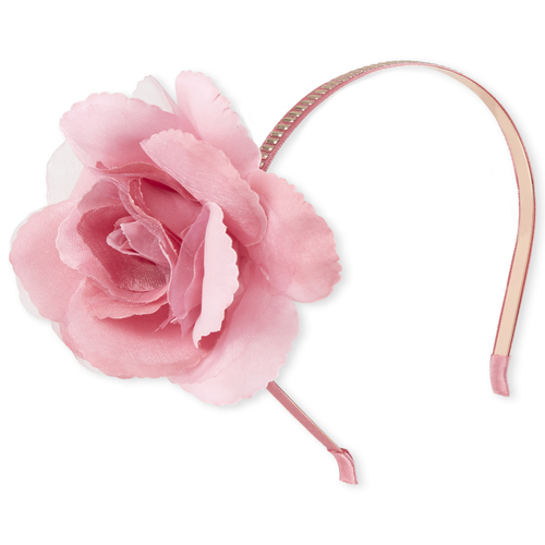 

Girls Flower Sequin Metal Headband - Pink - The Children's Place