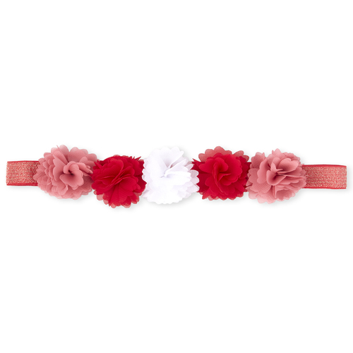 

Newborn Baby Flower Crown Headwrap - Red - The Children's Place