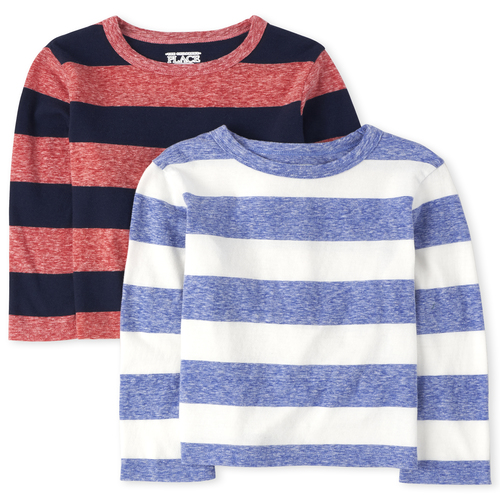 

s Baby And Toddler Boys Striped Top 2-Pack - Red - The Children's Place