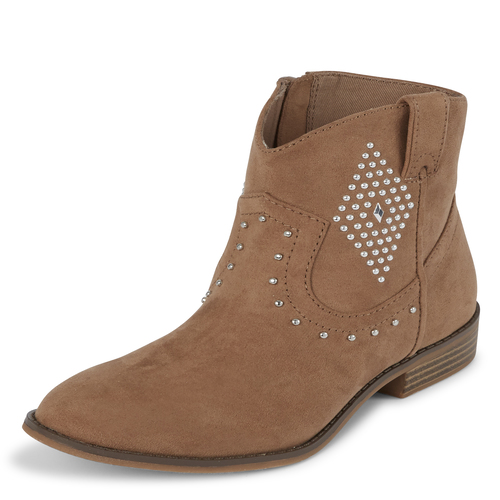 

Girls Studded Cowgirl Boots - Tan - The Children's Place