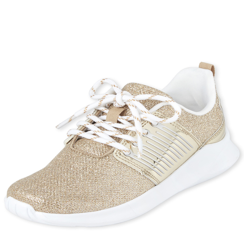 

Girls Mesh Running Sneakers - Metallic - The Children's Place