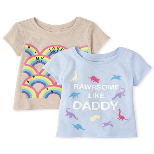 

s Baby And Toddler Family Graphic Tee 2-Pack - Multi T-Shirt - The Children's Place