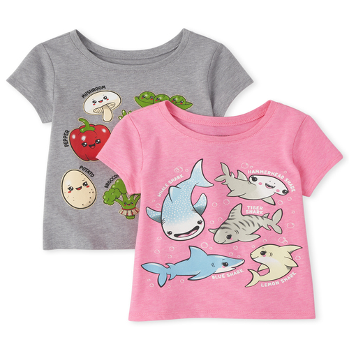 

s Baby And Toddler Queen Graphic Tee 2-Pack - Multi T-Shirt - The Children's Place