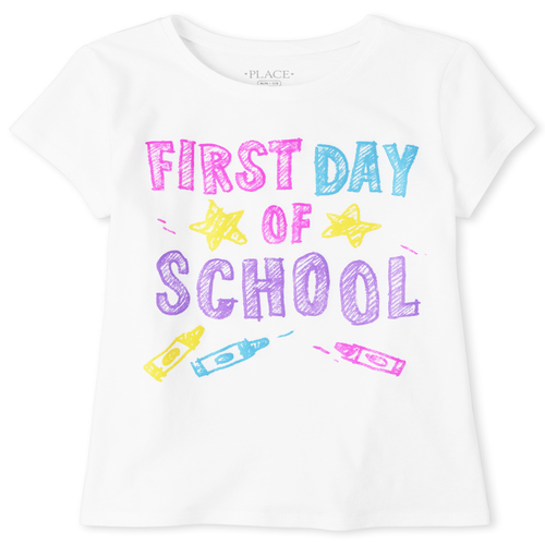 

s First Day Of School Graphic Tee - White T-Shirt - The Children's Place