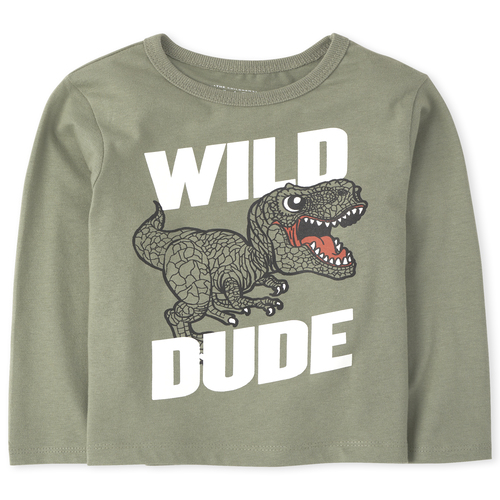 

s Baby And Toddler Boys Wild Dino Graphic Tee - Green T-Shirt - The Children's Place