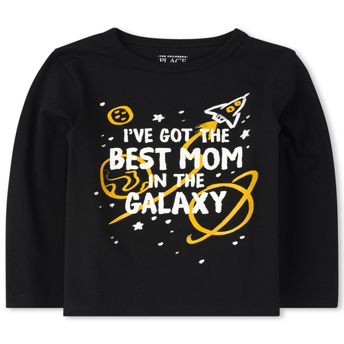 

s Baby And Toddler Boys Best Mom In The Galaxy Graphic Tee - Black T-Shirt - The Children's Place