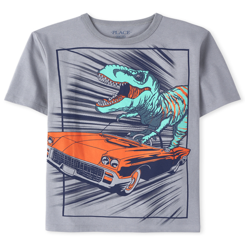 

Boys Boys Dino Car Graphic Tee - Gray T-Shirt - The Children's Place