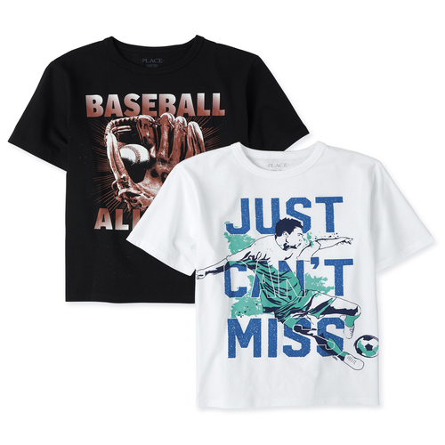 

s Boys Sports Graphic Tee 2-Pack - Multi T-Shirt - The Children's Place