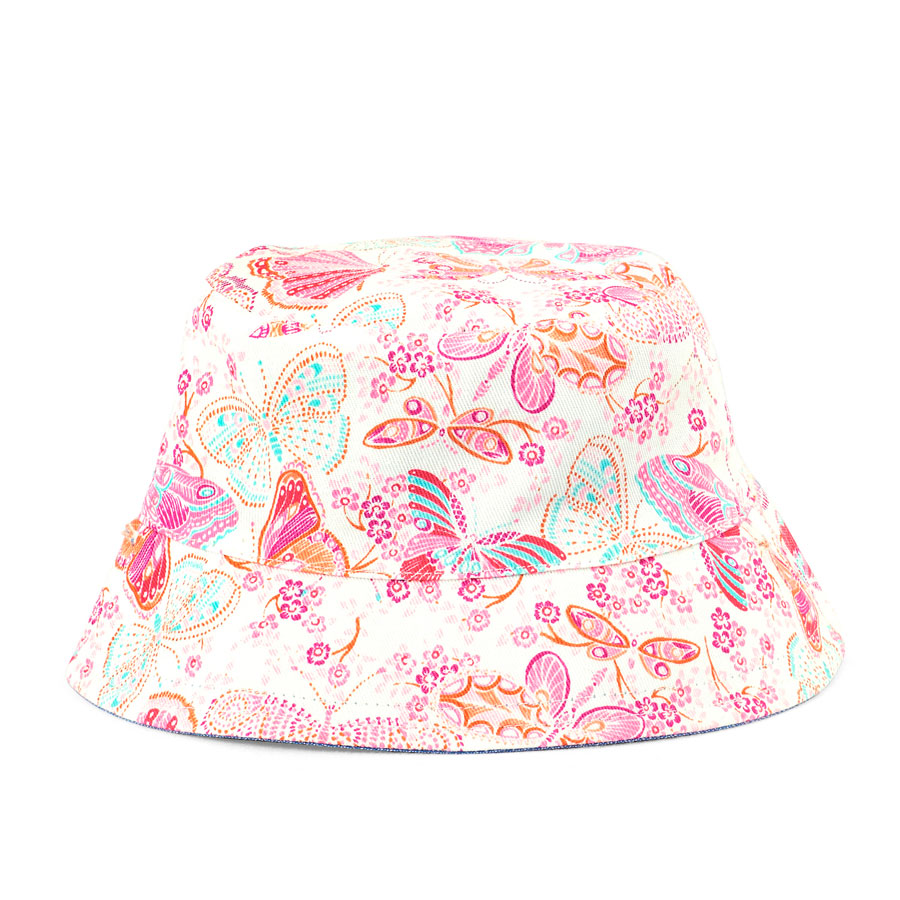 Baby Girls Reversible Butterfly Chambray Bucket Hat | The Children's Place